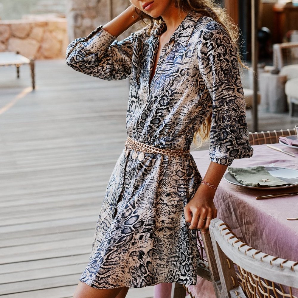 BNWT ZARA ANIMAL PRINT DRESS  MULTICOLORED - REF. 0387/176 XS